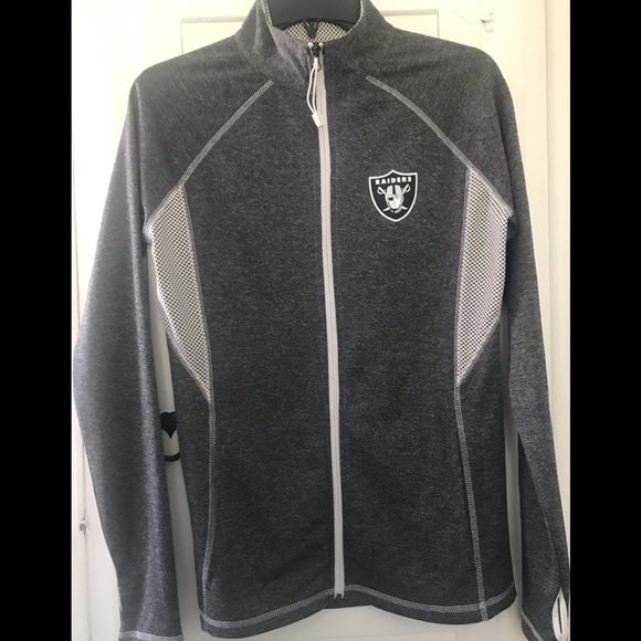 Nike dryfit, Raiders, zip- up awesome piece.